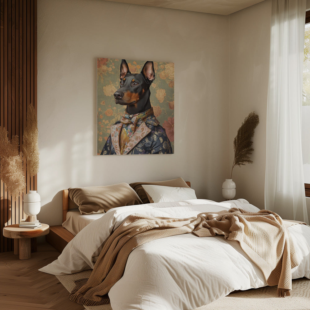 Der vornehme Dobermann | Leinwand