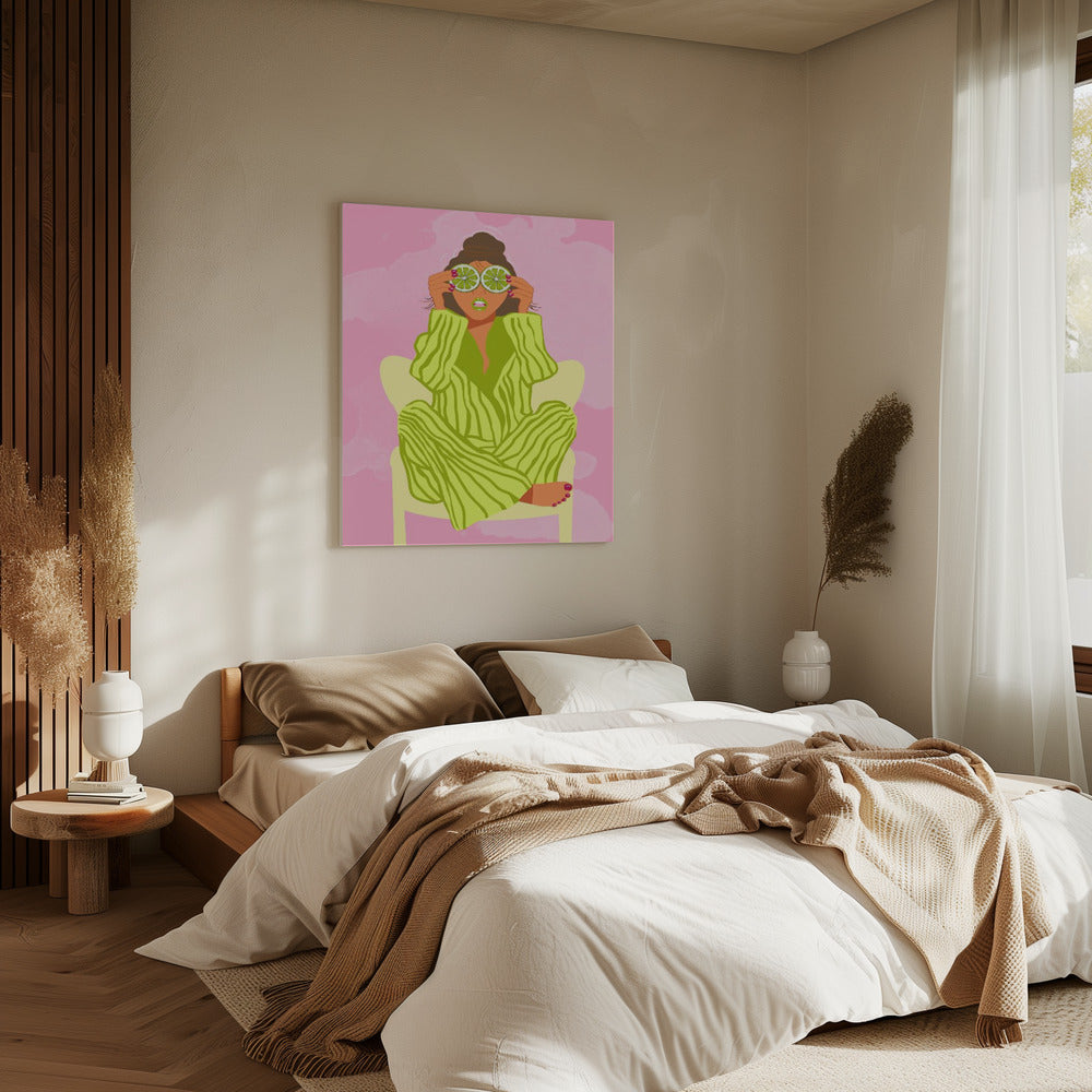 Sehen Sie die Welt durch eine Limette | Leinwand