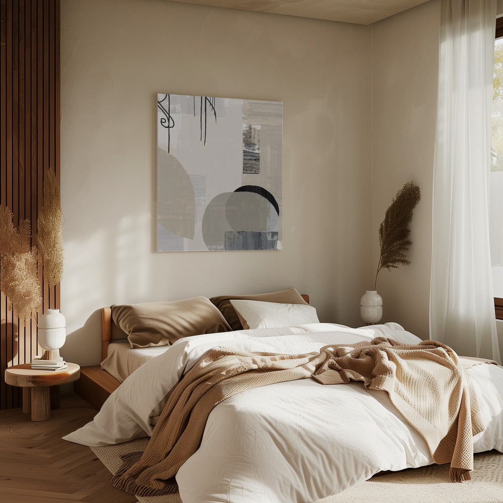 Monochrome Fluidity | Canvas