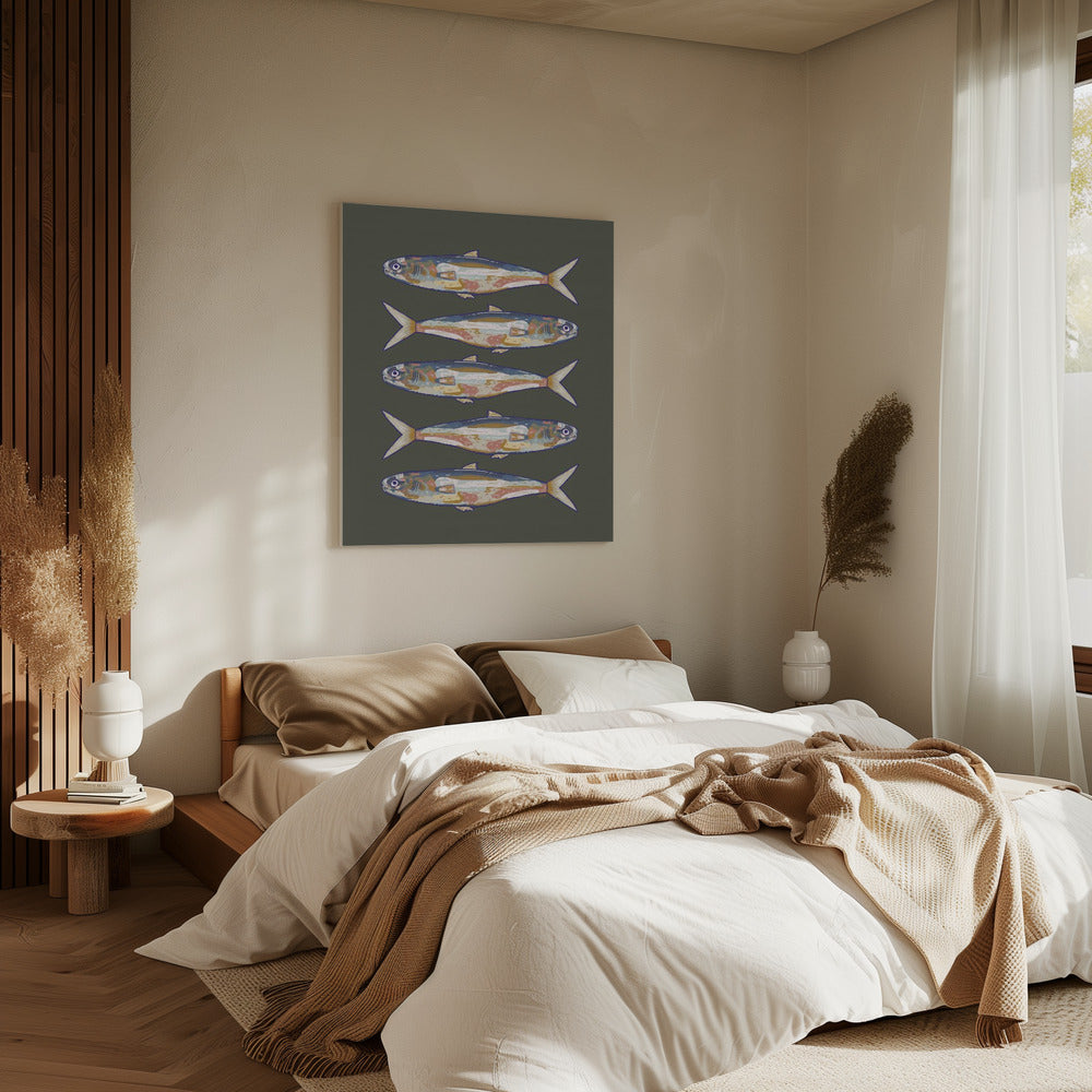 Five Fish in a Row | Canvas