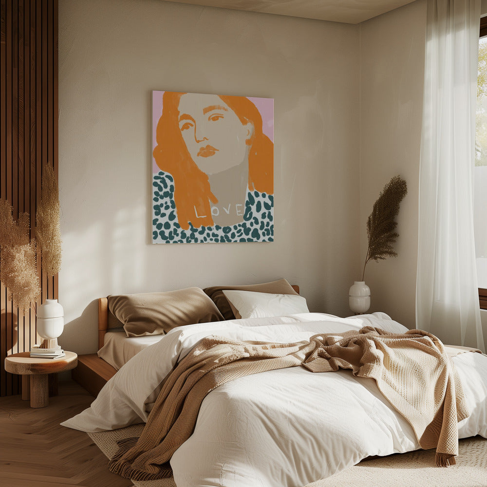Portrait of a Woman with Orange Hair | Canvas