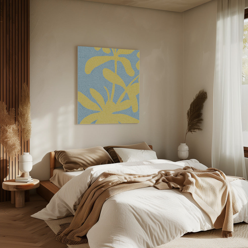 Goldene Blütenblätter blühen | Leinwand