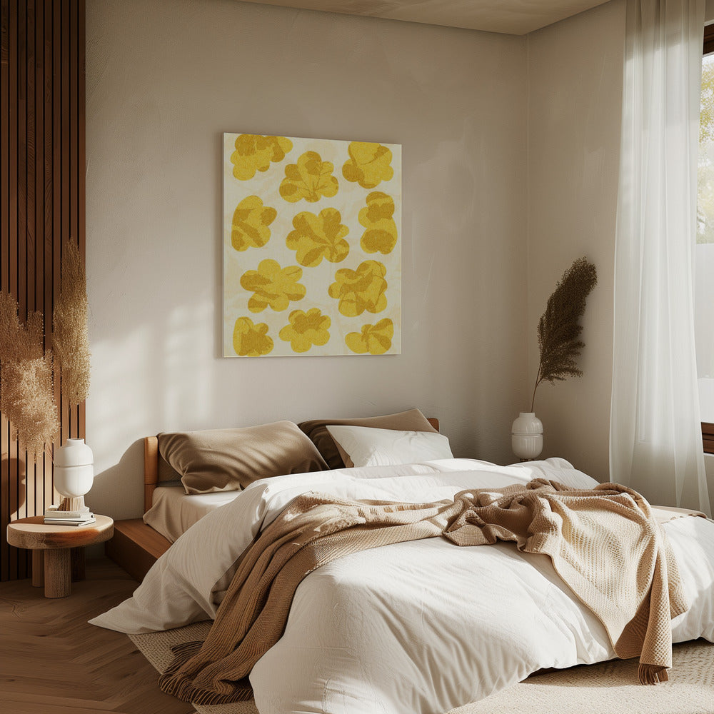 Goldene Blüten | Leinwand