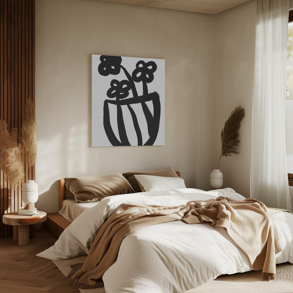 Bold Blossoms in Vase | Canvas