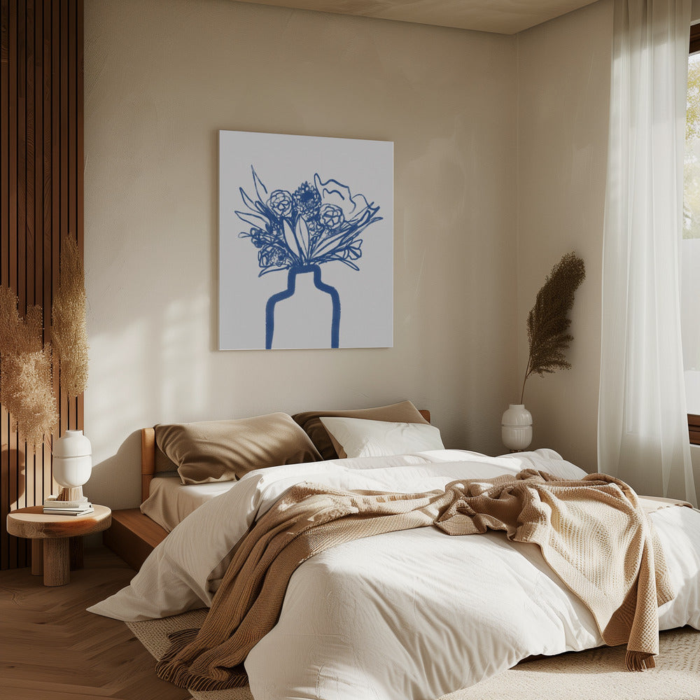 Blue Vase Blooms | Canvas