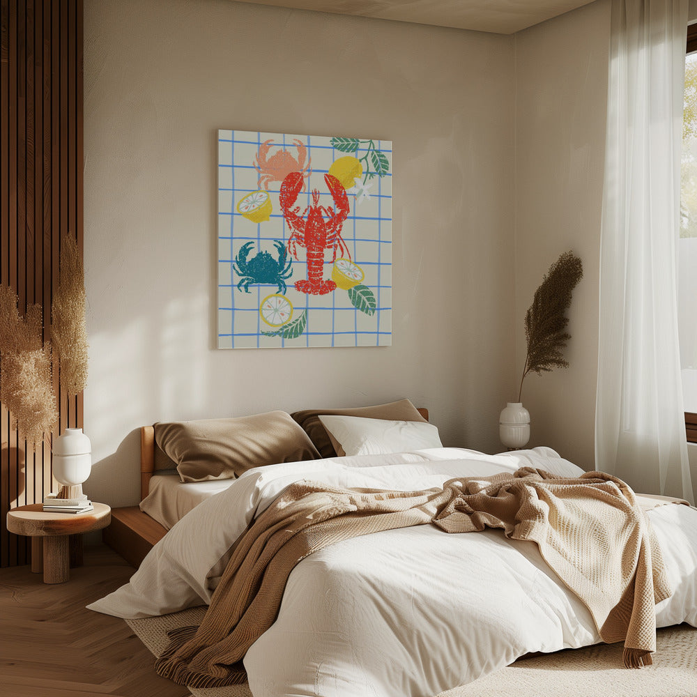 Hummer und Zitronen | Leinwand