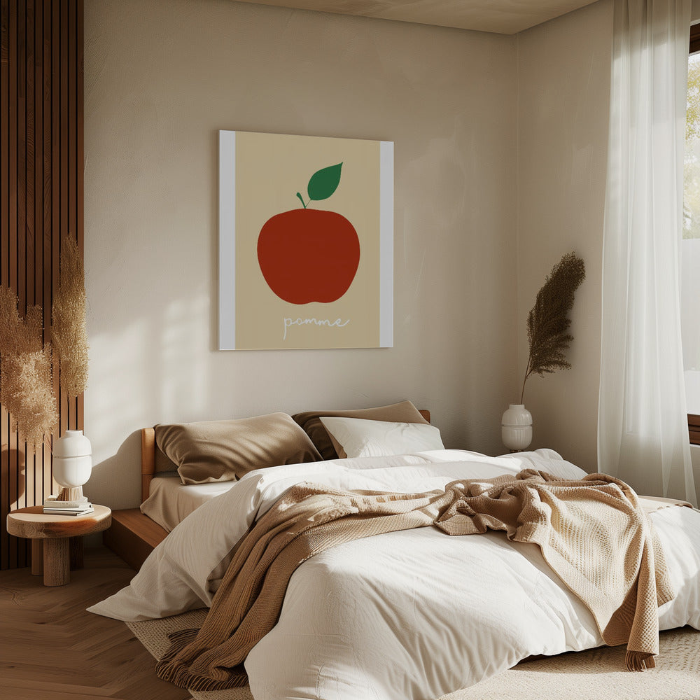 La Pomme (Leuchtend Rot) | Leinwand