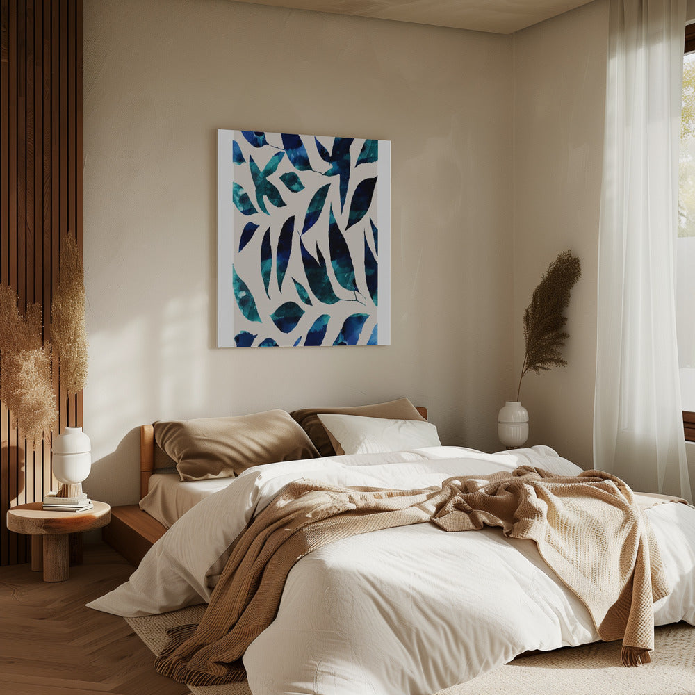 Indigo Leaf Fall | Canvas
