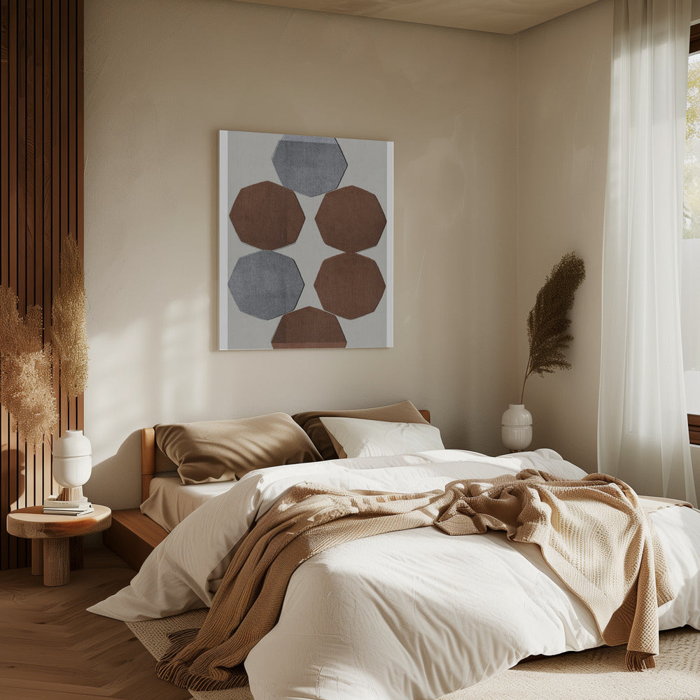 Facettierte Erdformen | Leinwand