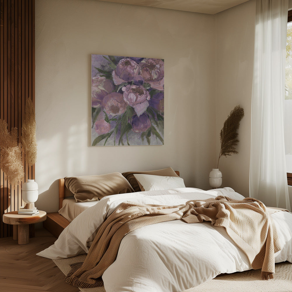 Lush Pink And Purple Peonies | Canvas