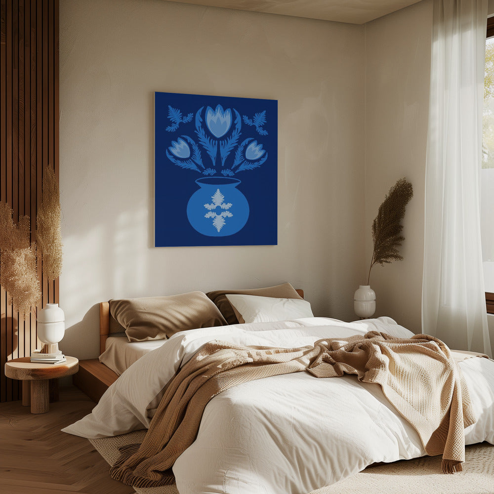 Leuchtende blaue Tulpen | Leinwand