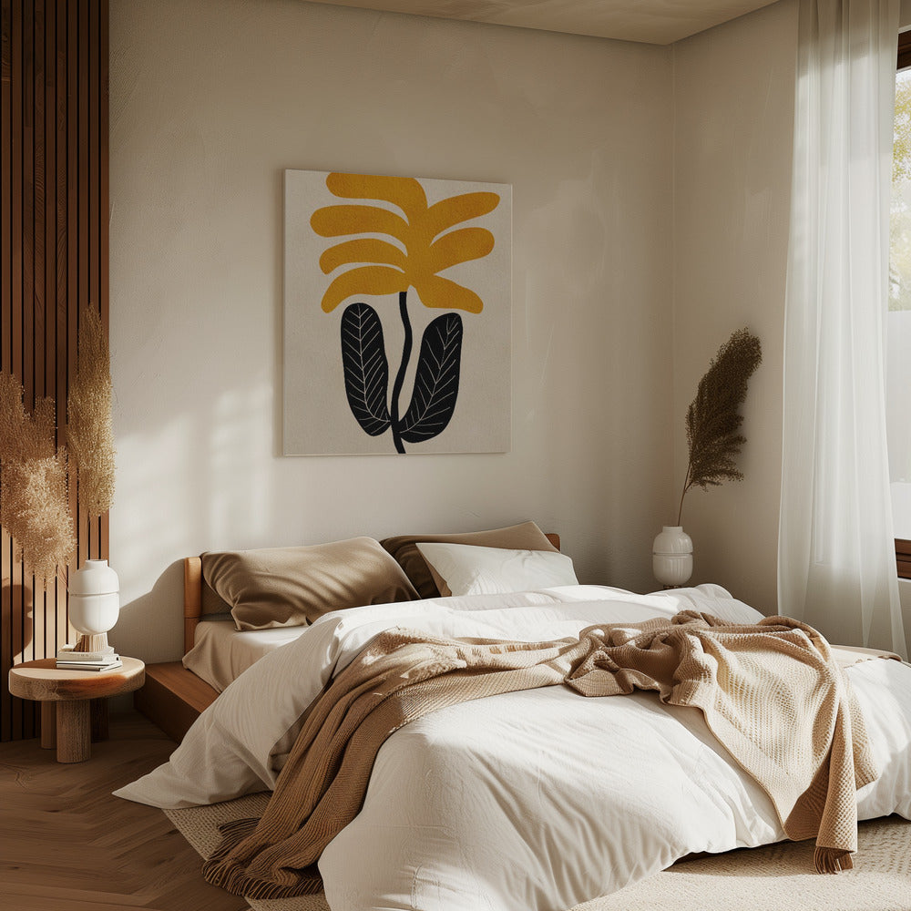 YELLOW floral flower | Canvas