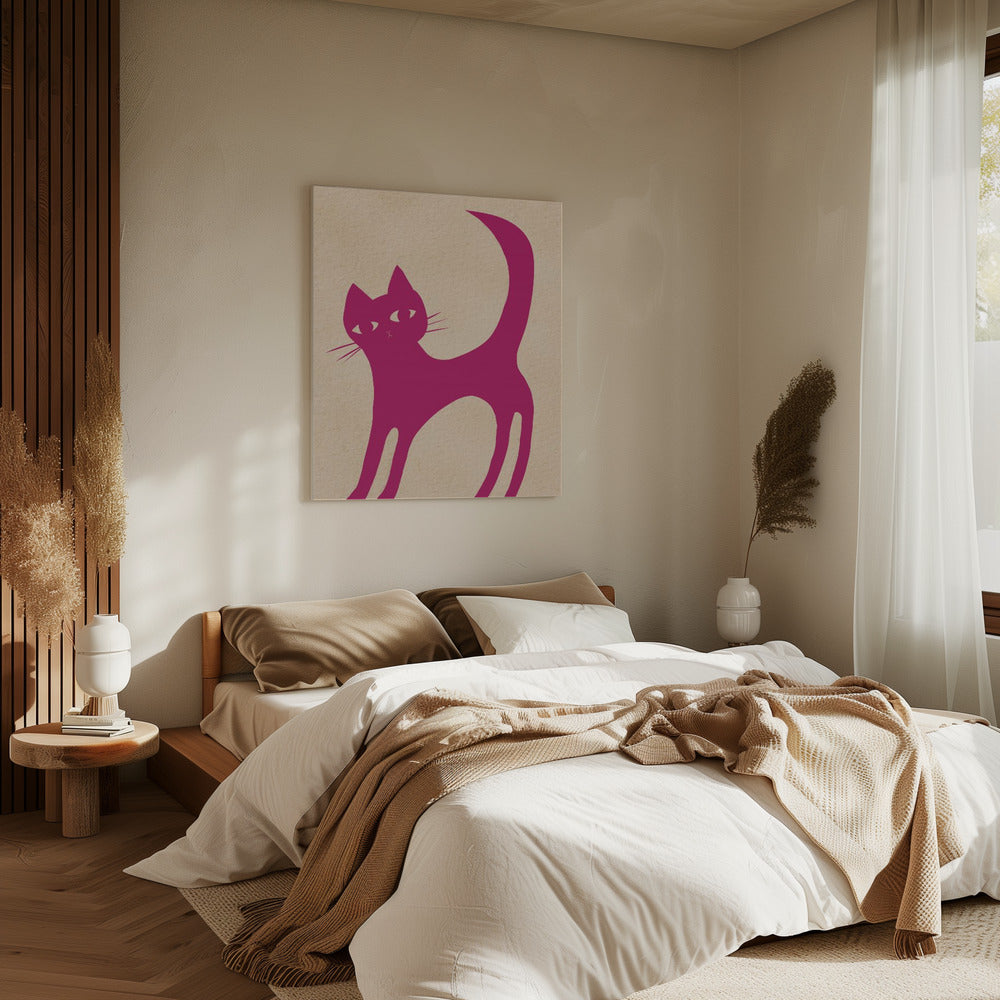 Rosa Katze | Leinwand