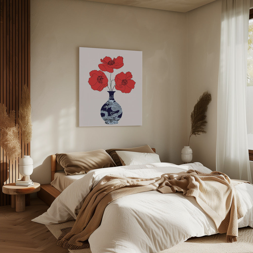 Drei Mohnblumen | Leinwand