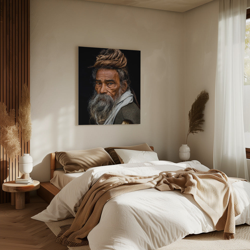 Porträt eines Sadhu... | Leinwand