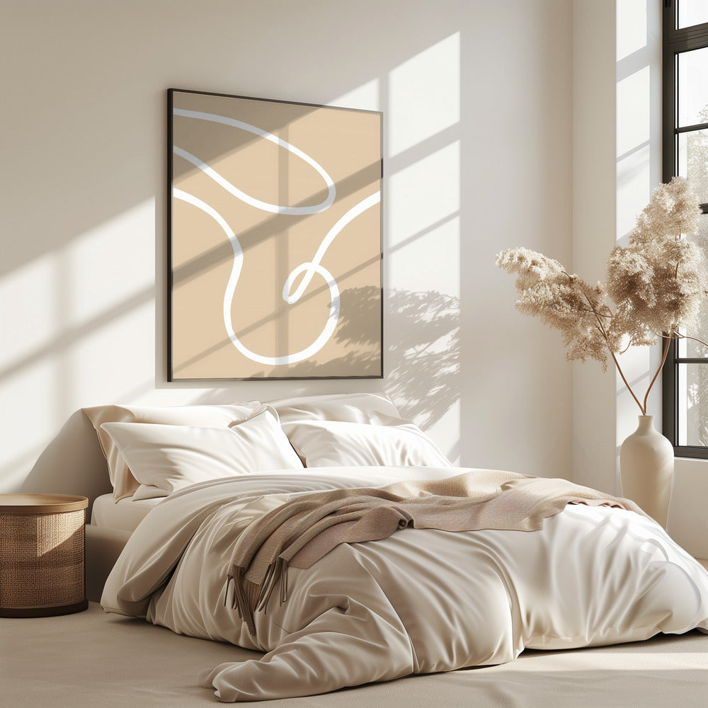 Beige Lines 02 | Poster