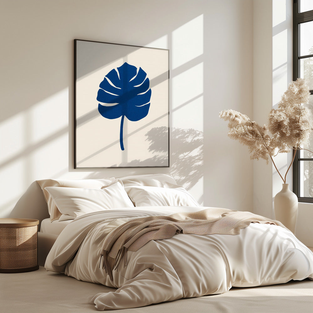 Monstera Canvas Blue | Poster