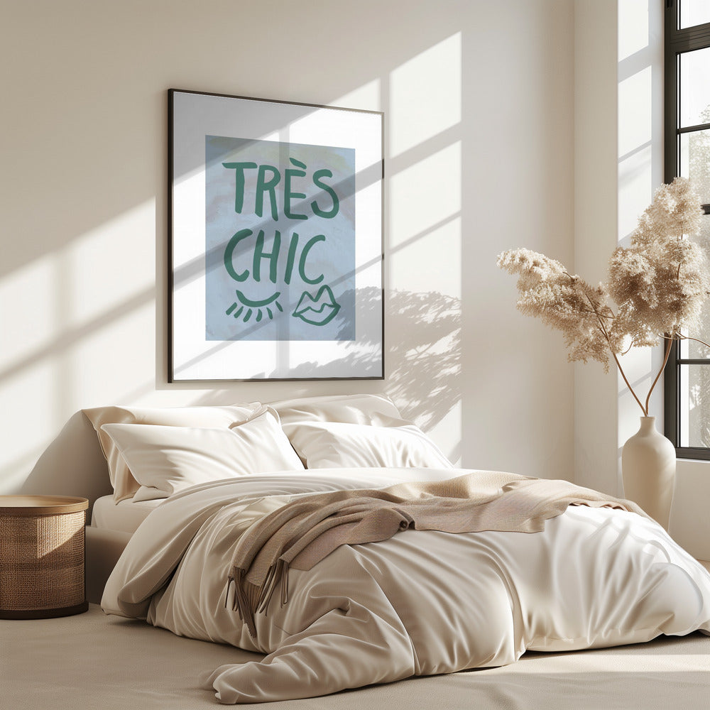 Très Chic Blauer Rahmen | Poster