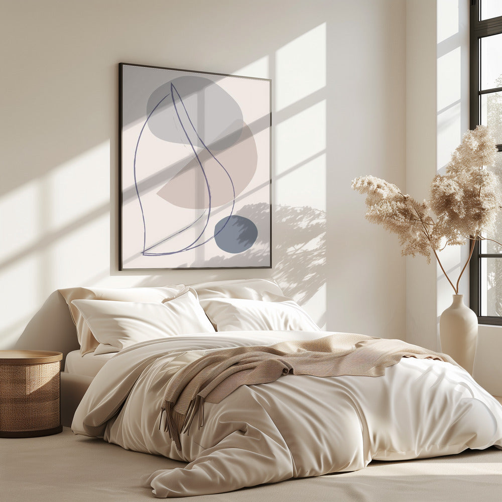New Shapes Blue No 1 | Poster