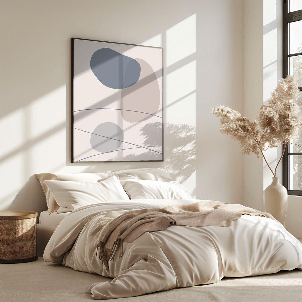 New Shapes Blue No 3 | Poster