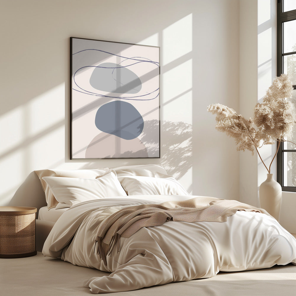 New Shapes Blue No 4 | Poster