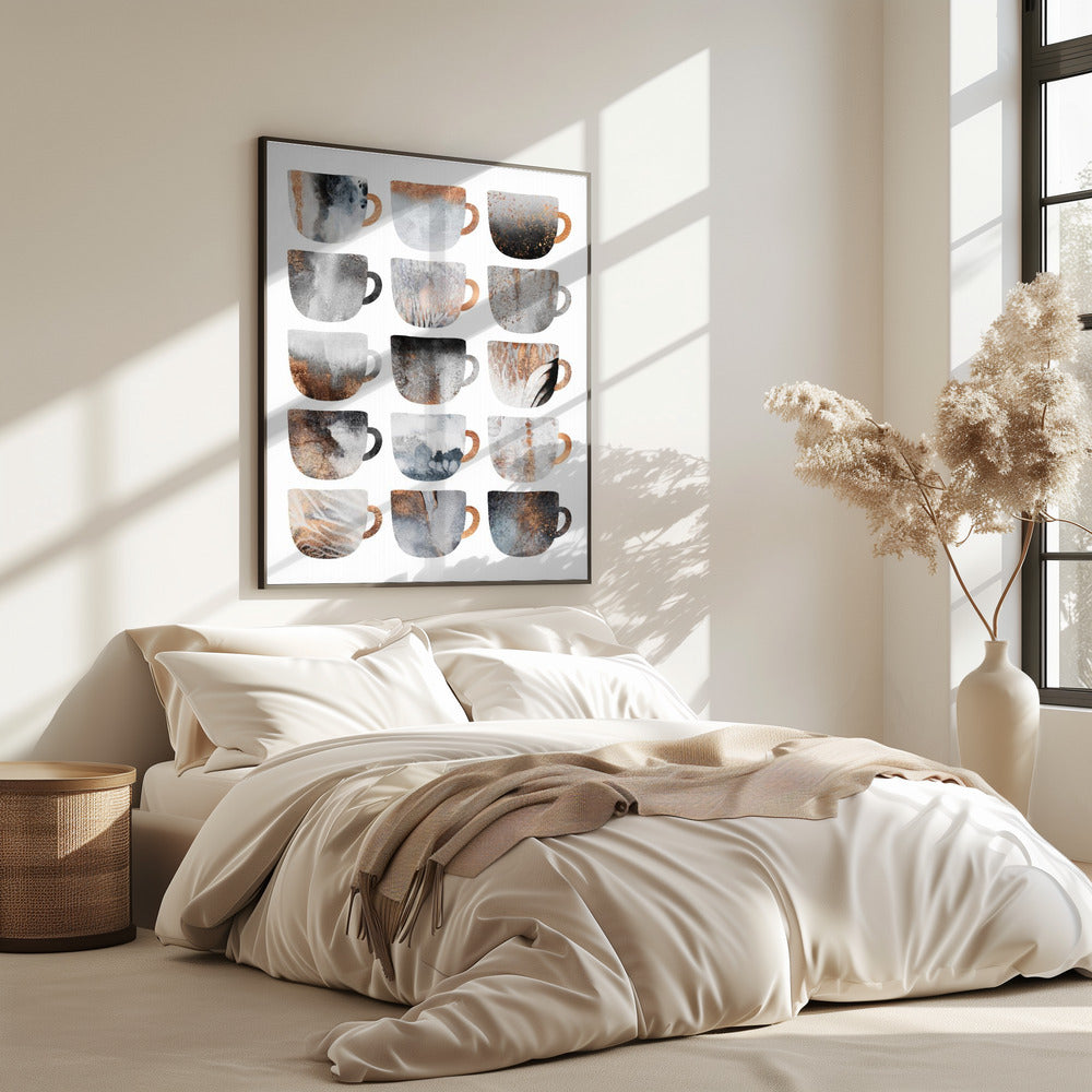 Dreamy Coffee Cups | Poster