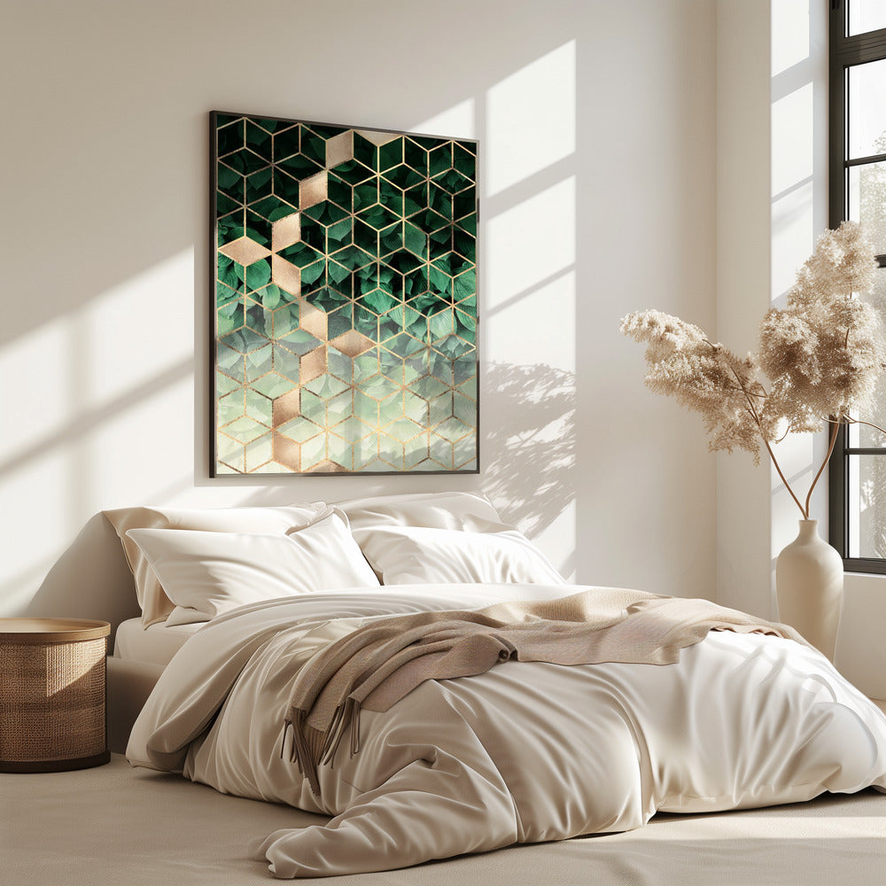 Leaves And Cubes | Poster