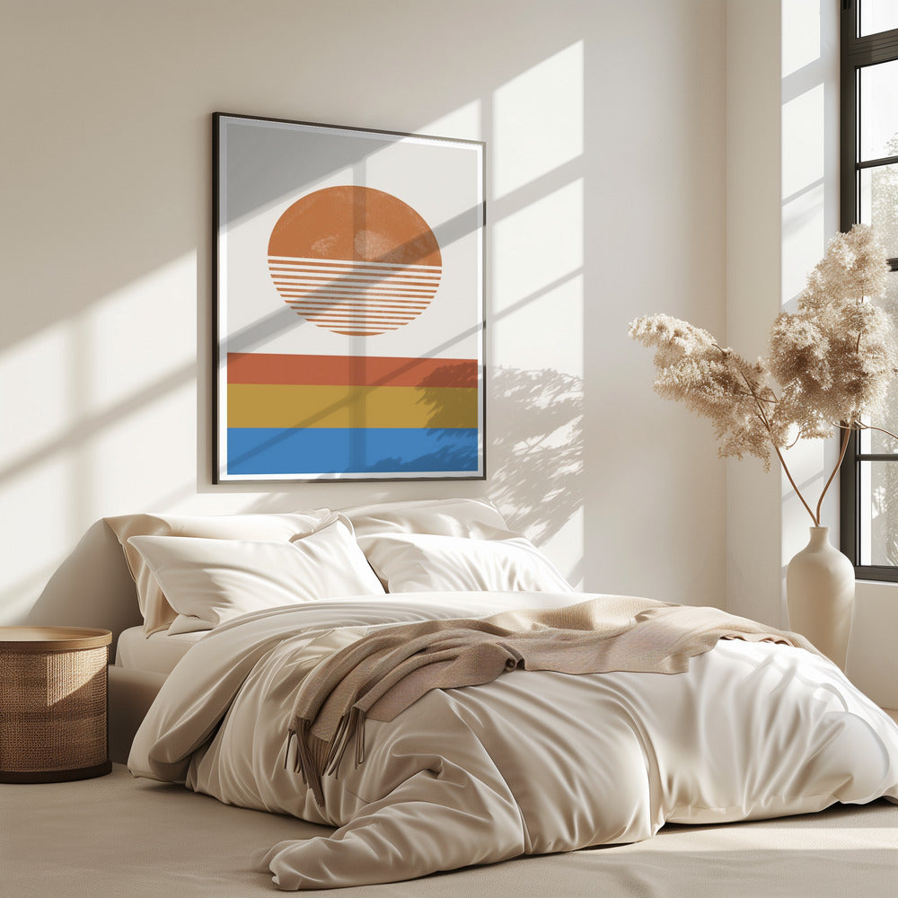 Gestreifte Horizontsonne | Poster