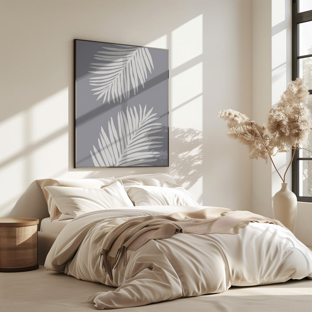 PALM LEAF 03 MEDIUM GRAY | Poster