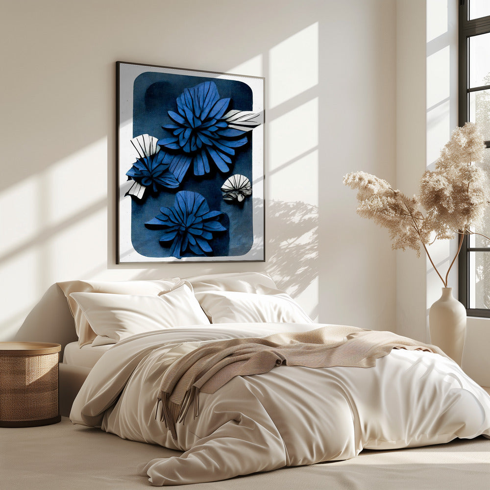Blaue Blütentiefe | Poster