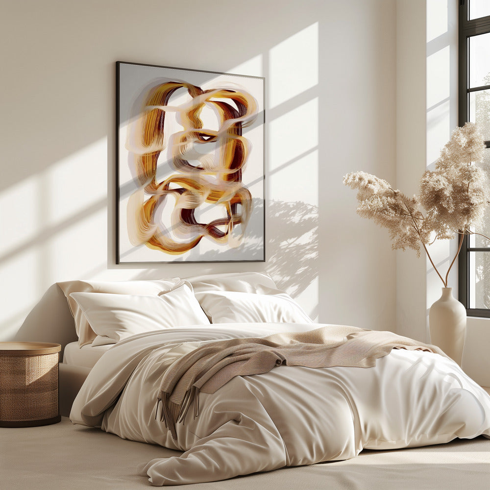 Flowing Amber Paths | Poster