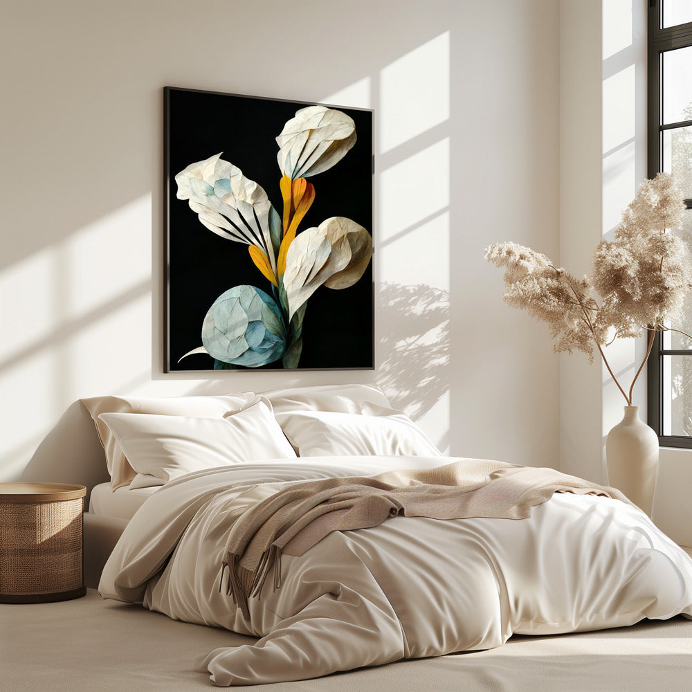 Blumenstrauß aus Papierblütenblättern | Poster