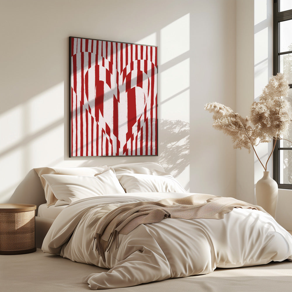 Herz in Streifen | Poster