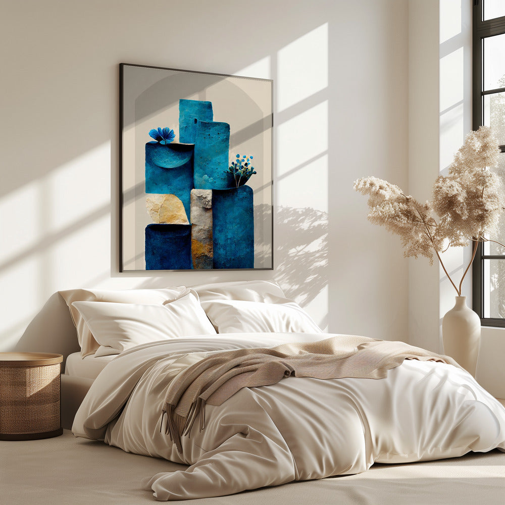 Blaue Elemente steigen auf | Poster