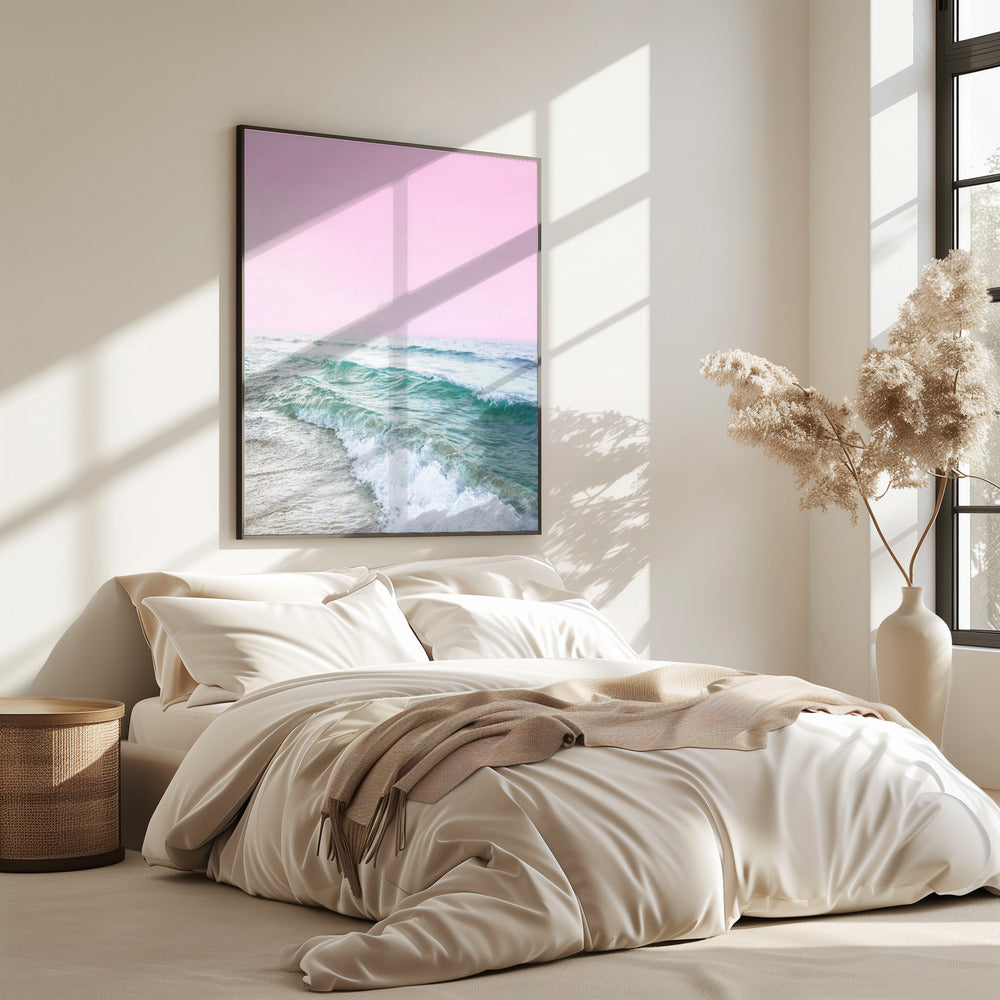Rosa Himmel Strand | Poster