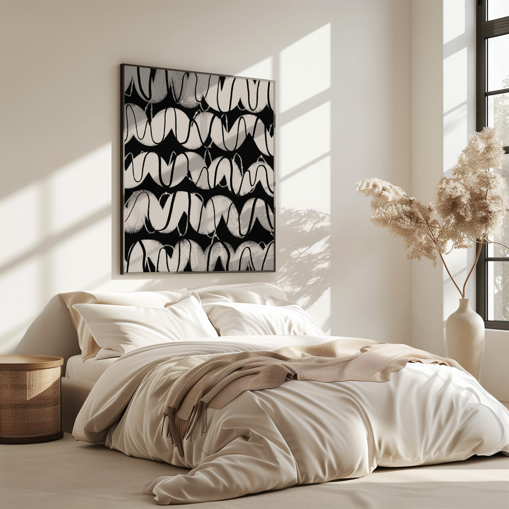 Monochrome Wellen | Poster
