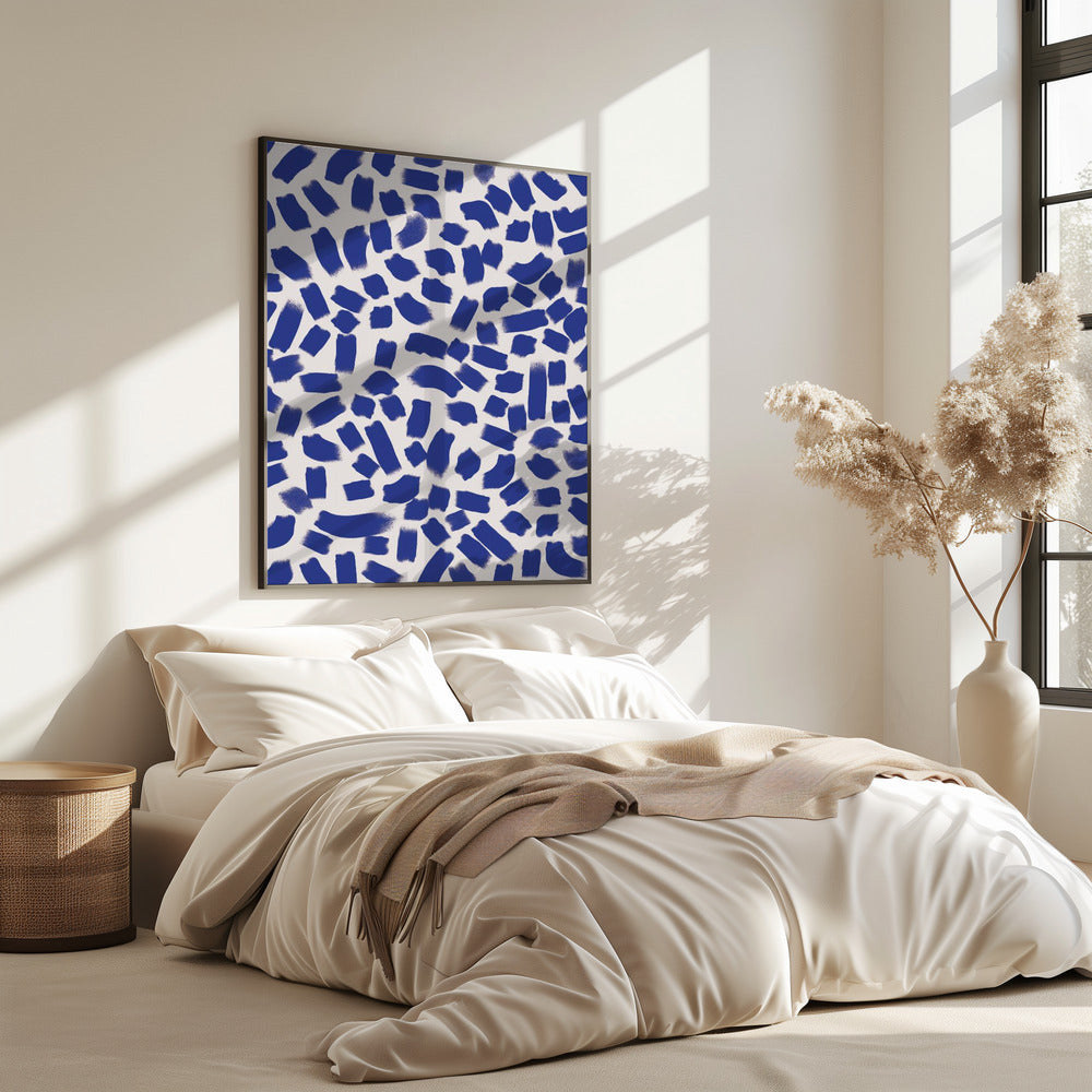Indigo-Striche | Poster