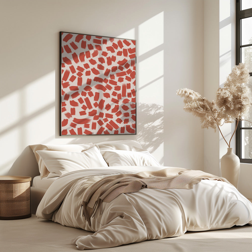 Rote Pinselstriche | Poster