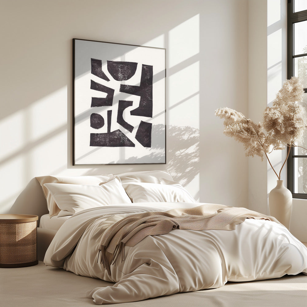 Linocut Abstract #5 | Poster