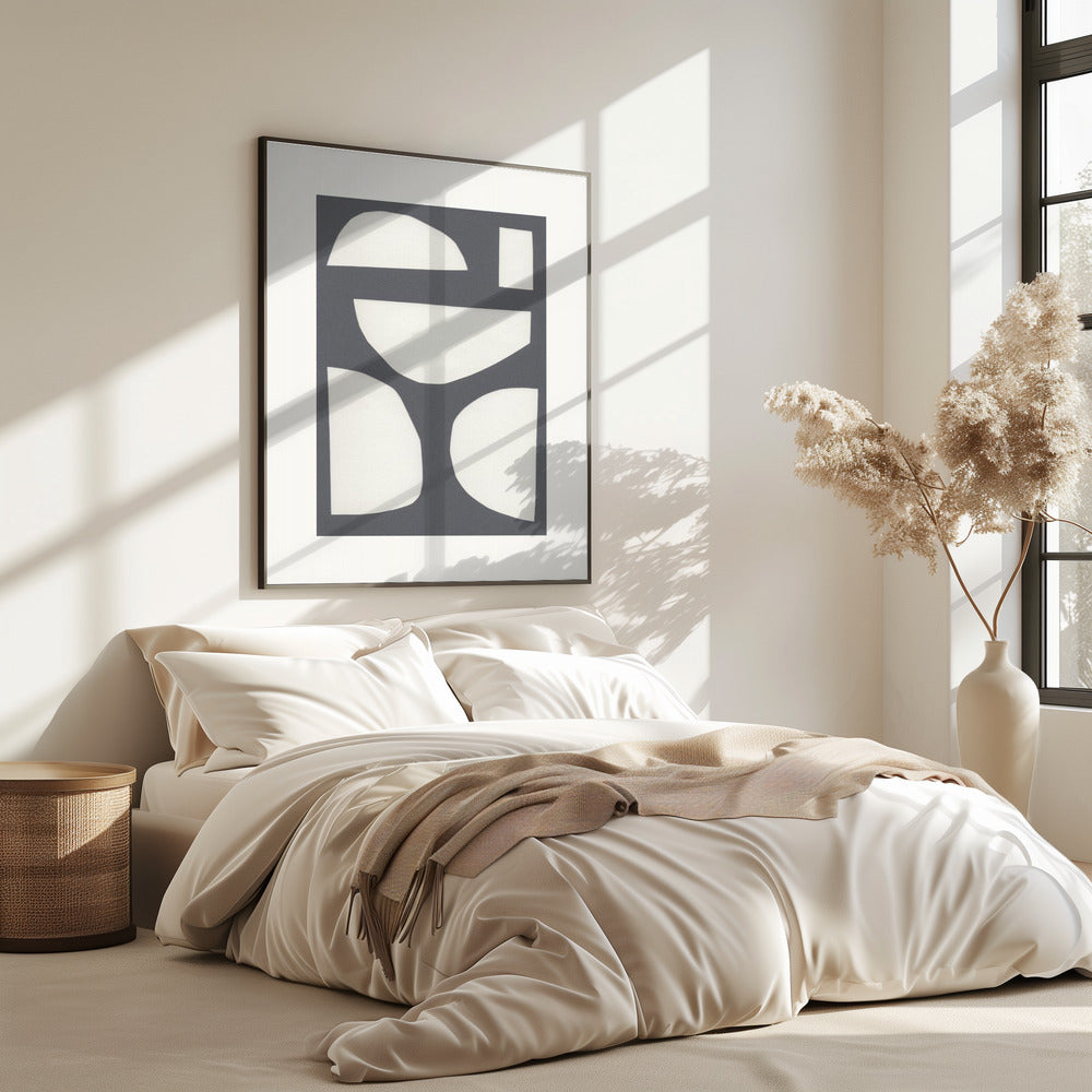 Geometric Shapes In A Monochrome Palette | Poster