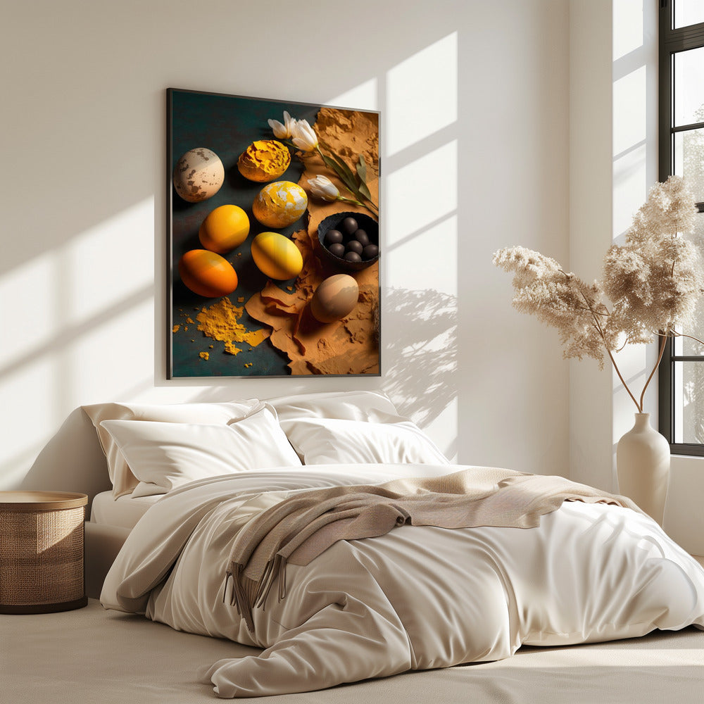 Eier und Blütenblätter Harmonie | Poster