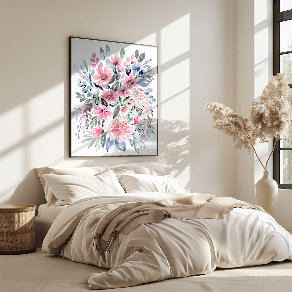 Clara watercolor bouquet | Poster