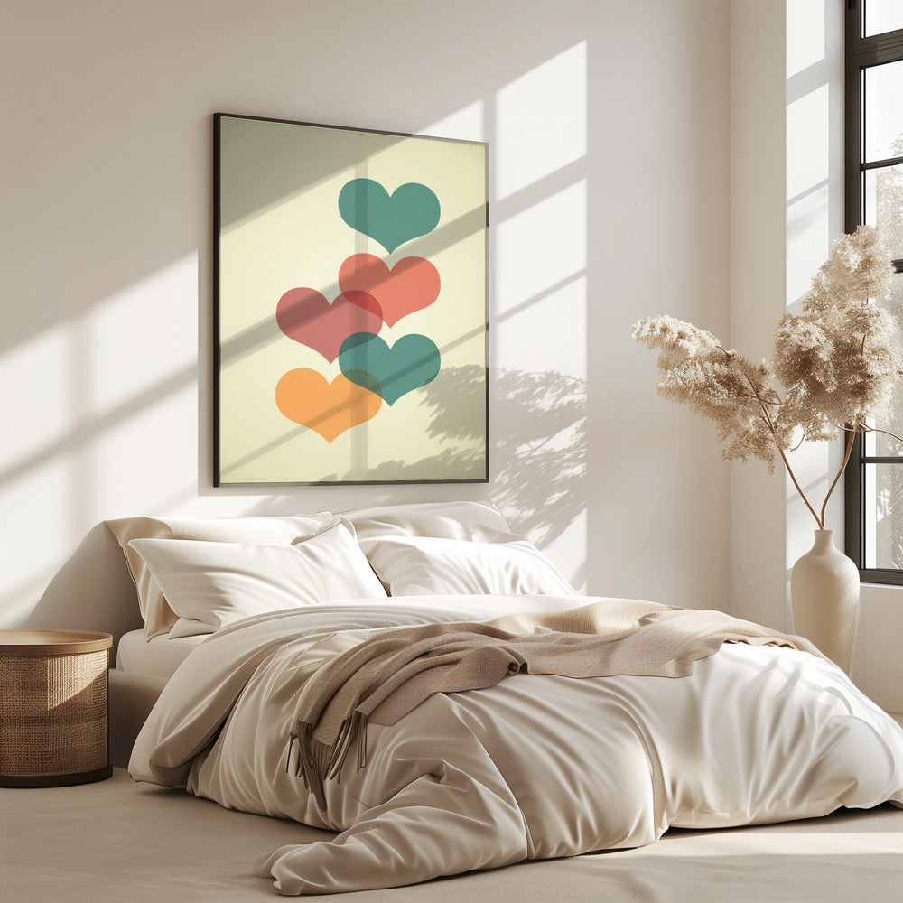Mid century hearts I | Poster