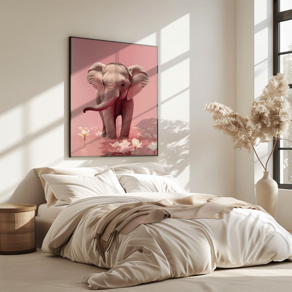 Elefant in Blüten | Poster
