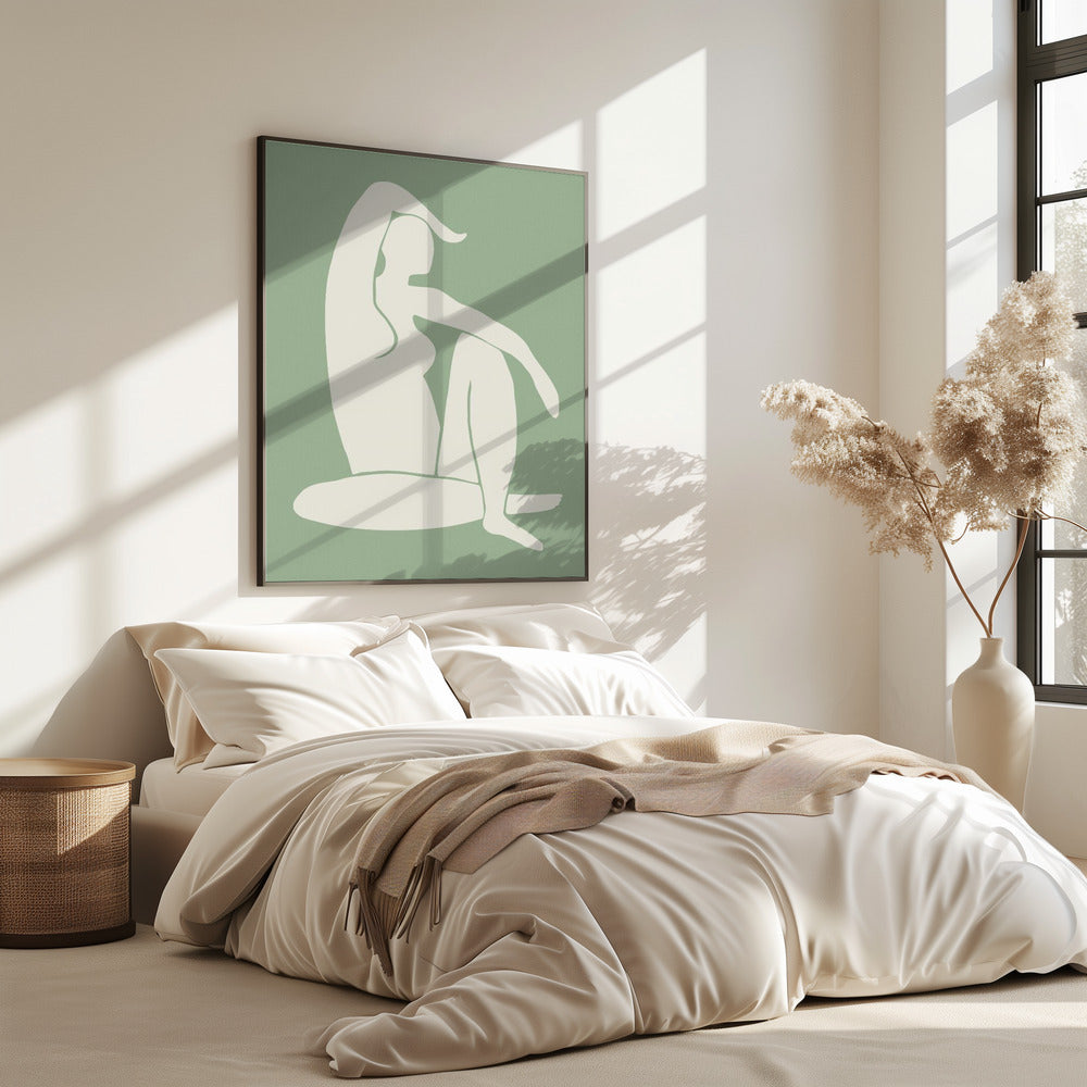 Figur im Matisse-Stil Grün | Poster