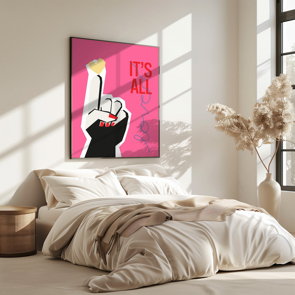It's All Love Hand Pink | Poster