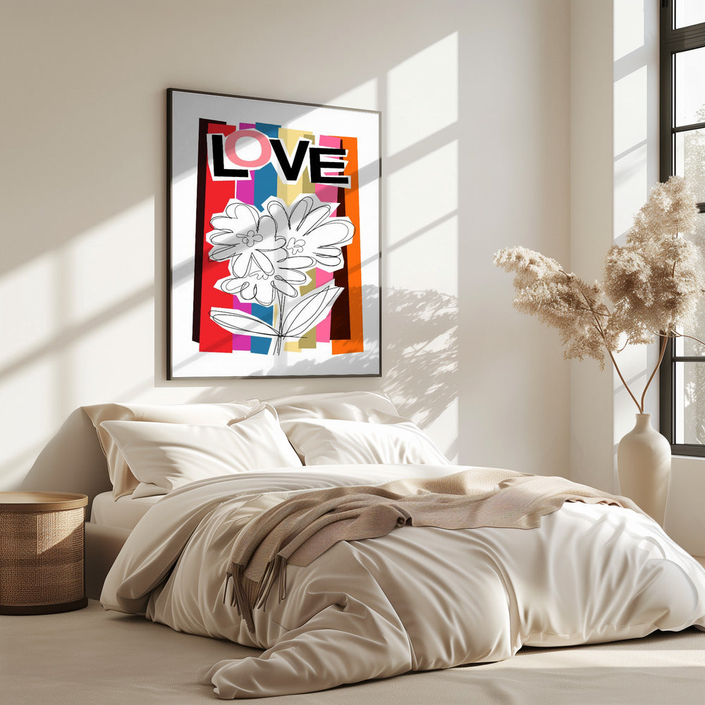 Scribble Flower Summer Fruits | Poster