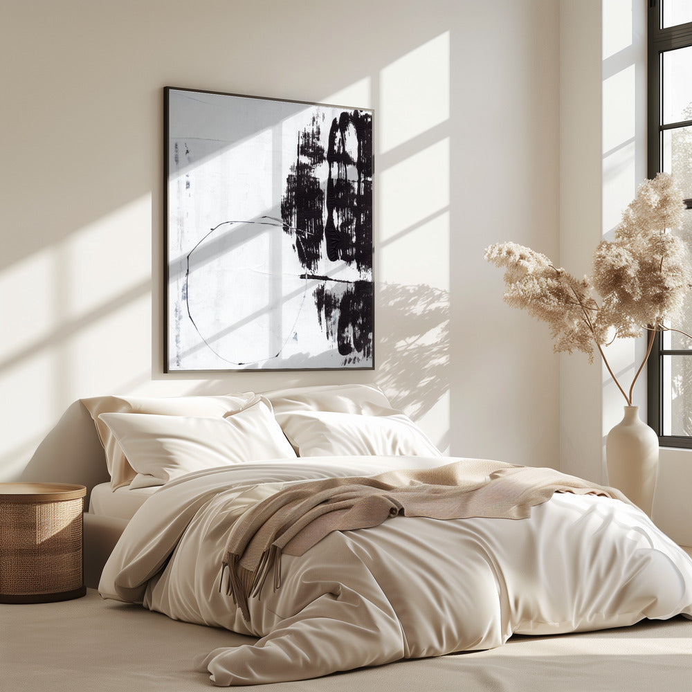 Bold Black Brushstrokes | Poster