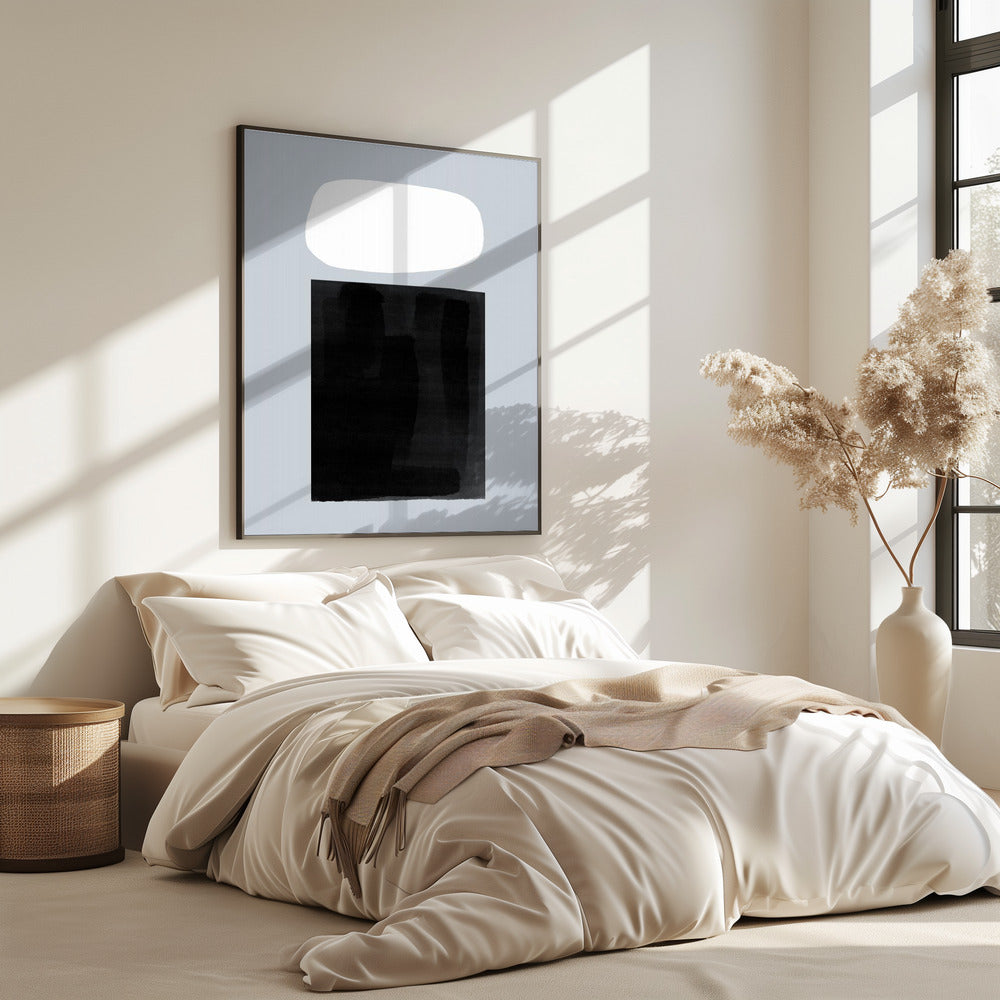 Black Rectangle Beneath A White Oval | Poster