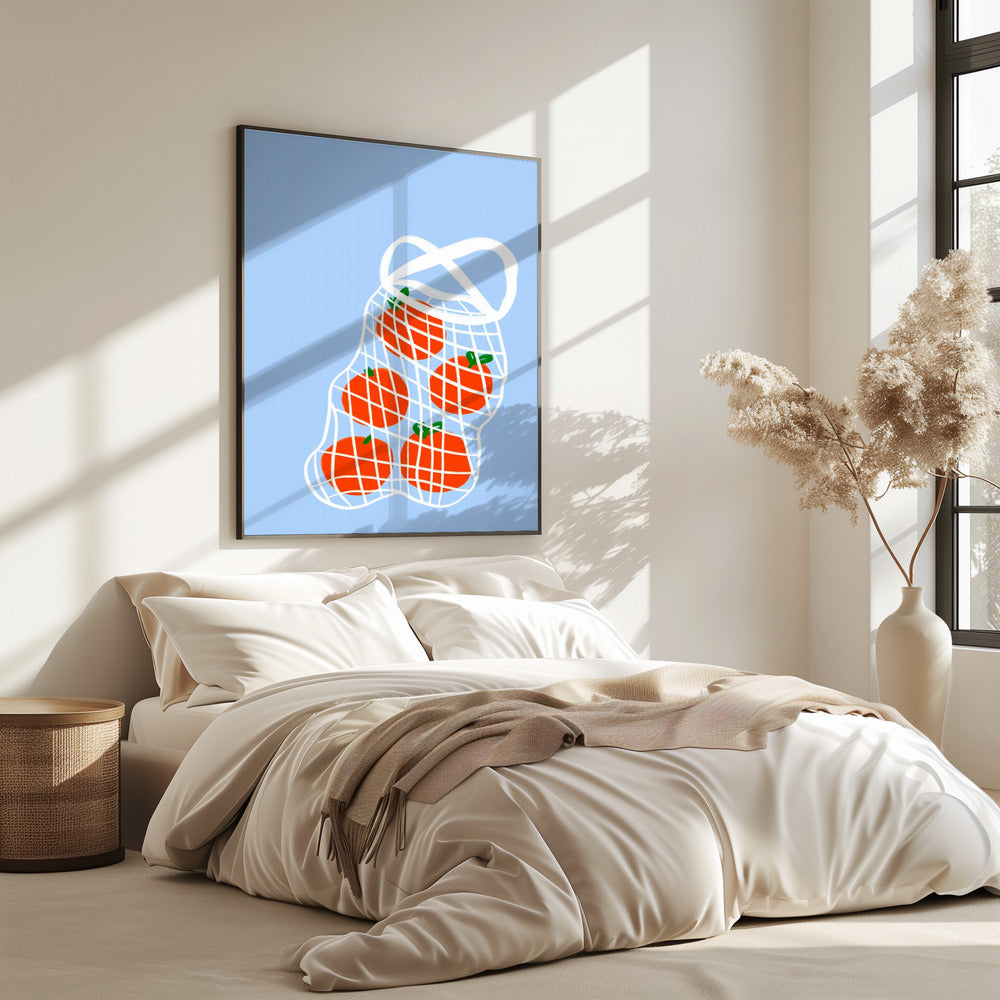 Tomaten im Netz | Poster